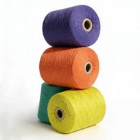 28NM/2 High Bulk HB Dyed Acrylic Cotton Blended Melange Yarn Strong for Sweater Hats Scarf Knitting & Weaving rožinė