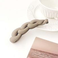 Frosted Hair Twist Hair Pin Cross Matte Hair Clip Crab Retro Plastic Banana Clip  Party