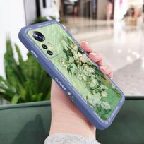 Aliejinės tapybos rožių telefono dėklas, skirtas Xiaomi Mi 12 11 Ultra 10 9 12T 11T 10T 9T Pro Lite Poco F4 X4 M4 F3 X3 M3 Pro 4G 5G GT dangtelis Poco X4 Pro 5G šviesiai mėlyna spalva