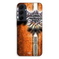 Telefono dėklas - MANIACASE - Samsung galaxy A55 - Silikonas - Juodas - Harley Davidson Motociklas Erelis