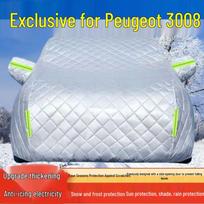 Peugeot 3008 visureigio automobilio uždangalas - Apsauga nuo saulės, lietaus, sniego, šalčio ir krušos su sutirštinta šilumos izoliacija Thickened Hail Protection - All Seasons white