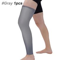 1Pcs Compression Leg Warmers for Basketball Football Cycling UV Sun Protection Knee Calf Sleeves Men Women L pilka spalva