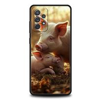 Cute Pig Phone Case for Samsung Galaxy A55 A35 A15 A14 A13 A25 A54 A51 A71 A72 A73 A32 A52 A41 5G Soft TPU Shell Fundas Capa Bag Samsung A23