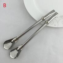 Geriamojo šiaudelio šaukštelis Nerūdijančio plieno Arbata Yerba Mate Šiaudelis Moliūgas Bombilla Filtro Šaukšteliai Daugkartinio naudojimo Metaliniai Arbatos Įrankiai Arkliuko Arbatos Šaukštelis
