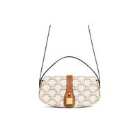 Celine Tabou Monogram Canvas Mini Crossbody Bag Women Bags White 10I592DQ2-01TA Basic Set (Bag+Dust Bag)