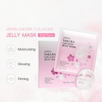 5 Sheets Sakura Hydrating Mask Set – Moisturizing Facial Skin Care for Firming & Smoothing, for Women, All Skin Types One Size rožinė