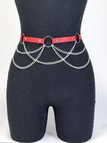 Fashion Belt Female Street Style Waist Chain Tassels Belt Adjustable Casual Decorative Belly Chain Gothic Clothing Accessories black