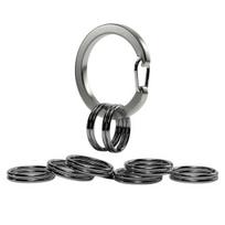1 Set Stainless Steel Key Opening Ring Keychain Clip Spring Rings Carabiner Quick Release Car