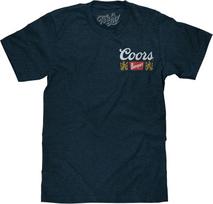 Tee Luv vyriški marškinėliai Coors Banquet Auksiniai Kolorado priekyje ir gale alaus marškinėliai Unisex marškinėliai M