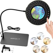 LED didinamasis stiklas - lupa su apšvietimu ir stabiliu pagrindu