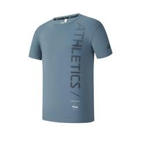 FILA Fitness T Shirts Men's Azure Blue BU Crew Neck Moderate Straight Fit A11M531111F-BU 170/92A/M