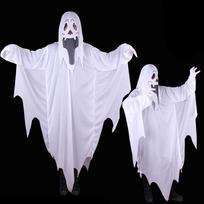 Child Adult Ghost Costume Cape White Halloween Costumes Funny Halloween Cloak Cape  All Saints' Day Kids-Style B