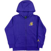 Jordan x NBA Sweatshirt Los Angeles Lakers, Fashion Minimalist Style Thermal Fleece Lined Hooded All over Purple Kids' 3Y2B7FELQ-LAK L/165