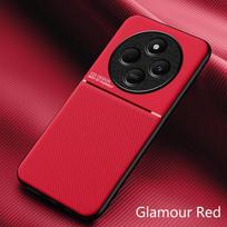 Rugged Protective Cover For Xiaomi Redmi 14C 4G Case Built-in Car Magnetic Holder Phone Coque Fundas Poco C75 4G raudona