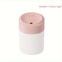 Portable Mini Automotive Aroma Diffuser Cool Mist Quiet Aroma Diffuser 200mL USB Desktop Automotive Aroma Diffuser 7-Color Light For Car/BedroomOffice rožinė