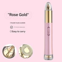 Electric Eyebrow Trimmer - Rechargeable Multi-Purpose Hair Remover for Women Men, Portable Nose & Facial Trimming Tool rožinė