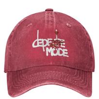 Men Women Red Mode Flowers Depeche Modes Rock Band Baseball Cap Vintage Distressed Denim Sun  Adjustable One Size