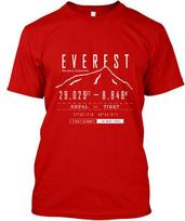 Mount Everest - Aukštos kokybės marškinėliai Pagaminta JAV Dydis nuo S iki 5XL Unisex marškinėliai S
