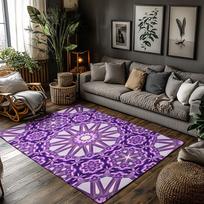 Area Rug Washable Non Slip Indoor Outdoor Carpet Modern Abstract Geometric Pattern Home Decor Living Room Bedroom Floor Mats 50cm x 80cm