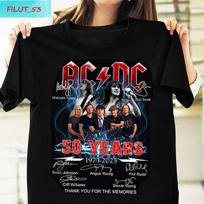 AC-DC 50 Metų Juosta 1973-2023 Marškinėliai Unisex Vyrams Moterims Unisex Marškinėliai Grafinis Marškinėlis M gray