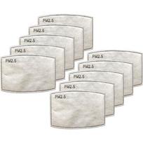 10 X PM2.5 Aktyvuotos Anglies Filtrai 5 Sluoksnių Keičiami Filtrai Veido Dangoms Medvilninės Kaukės Įdėklai 50pcs