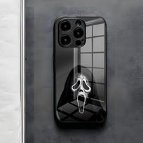 Ghost Face Scream Halloween Phone Case For IPhone 17 Air 16 E Pro Max 15 14 13 Mini 12 Pro 11 Max Plus Black Glass Cover iPhone 15 Pro