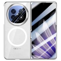 Luxury Shockproof Clear Case with Magnetic Matte Hinge Protective Cell Phone Case for OPPO Find N5 Mate X6 For OPPO Find N5&Opp Bag