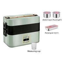 Portable Rectangular Lunch Box Double Plastic Health Material Bento Box 1200ml Microwave Stand Disconnect Food Container Lunch | Breakfast Boxes