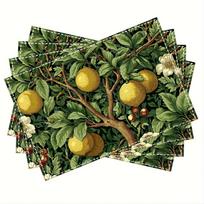 4/6/8Pc William Morris Rabbit Floral Botanical Linen Placemats Heat Resistant Table Mats For Kitchen Dining Table Decor 4pcs