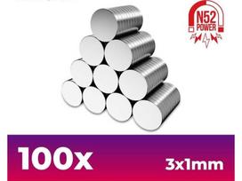 Green stuff world - Neodimio magnetai 3x1mm - 100vnt., 9263