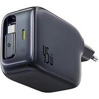 Baseus EnerCore CJ11 45W z portem USB-C i ze zwijanym kablem USB-C - czarna 6932172695484
