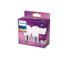 Rinkinys 2x LED lemputės Philips P45 E27/2,2W/230V 2700K