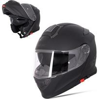 Atverčiamas motociklininko šalmas W-TEC Venero - Magic Matt Black