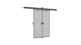 Double wall-mounted sliding door TOPPO 146