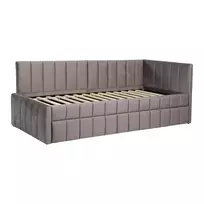 Bed JASPER with pull-out trundle 90x200cm, grey
