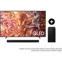 2024 50'' QLED 4K AI TV ir B650D B serijos belaidė garso sistema su žemų dažnių garsiakalbiu