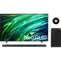 55 colių Neo QLED 4K QNX1D Tizen OS Smart TV ir Itin plona garso sistema HW-S701D 3.1 ch su žemų dažnių garsiakalbiu