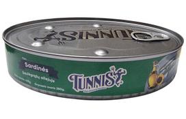 Sardinės saulėgrąžų aliejuje Tunnis, 425/280g