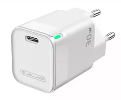 Jellico C43 Mini PD 30W QC 3.0 Smart Adaptive Fast Charger su 1x USB-C (5-20V) Baltas