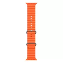 iWear S1 Grooved Soft Silicone 20mm Strap for Apple Watch 49mm / 45mm / 44mm / 42mm Orange