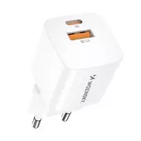 Wozinsky CMWCW 20W USB-C / USB-A sieninis įkroviklis - baltas