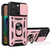 iLike iPhone 14 Pro Max Armor Camshield Dėklas Rožinis