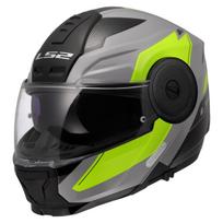 LS2 FF902 SCOPE II DURIA GREY H-V YELLOW modulinis šalmas XXL