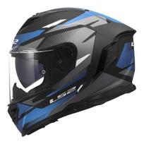 LS2 FF818 STORM III KOMAI BLACK BLUE uždaras šalmas XL
