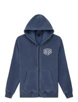 Deus Ex Machina - Shield Garment Dyed Zip Hoodie - Džemperis - Tamsiai mėlyna