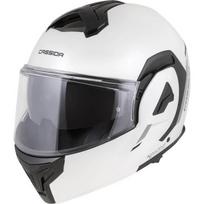 Atverčiamas motociklininko šalmas Cassida MultiFlip Solid P/J - Bílá perleť/černá