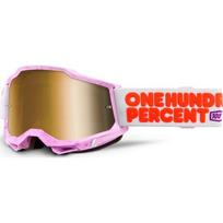 Motokroso akiniai 100% Accuri 2 Mirror - Hundreds růžová, zrcadlové plexi