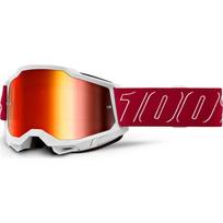 Motokroso akiniai 100% Accuri 2 Mirror - Redline červená, zrcadlové plexi