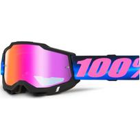Motokroso akiniai 100% Accuri 2 Mirror - Superdome modro-růžová, červené plexi