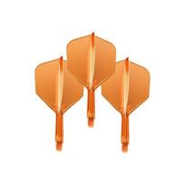 Smiginio strėlyčių sparneliai Target K-Flex Neon No.6 Short, 3 vnt. - Oranžinė
